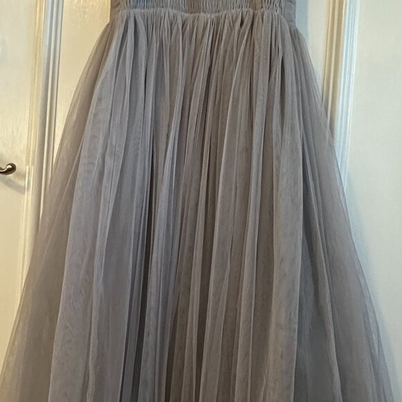 Tulle Lace Midi Dress in Grey NWT | Modcloth | Little Mistress - Picture 3 of 4